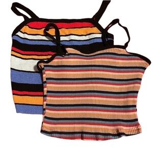 Bundle of Multicolored Crop Tops